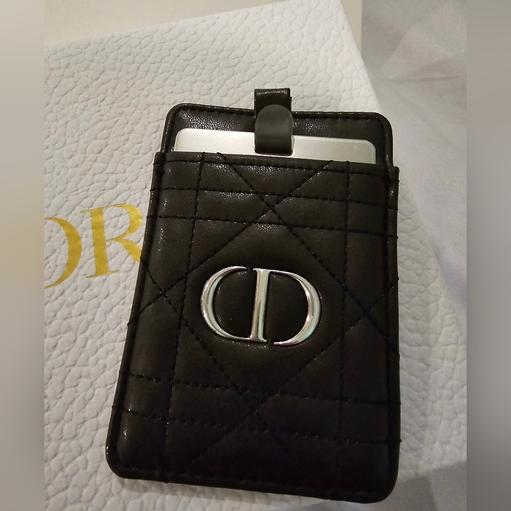Dior card holder and mirror
